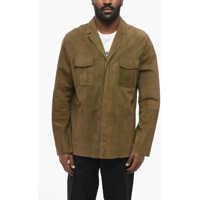 Geci de piele Cc Collection Suede Unlined Jacket With Side Slits Barbati