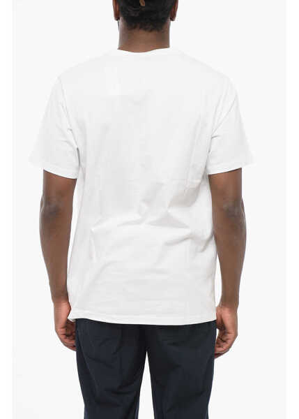 Tricouri Converse Solid Color Crew-Neck T-Shirt With Contrasting Logo White Barbati (BM 17660938) 2