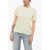 YVES SALOMON Crew Neck Monochrome Cotton Blend T-Shirt Yellow