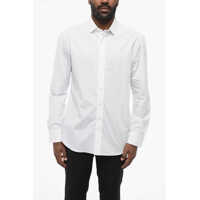 Camasi elegante Spread Collar Poplin Cotton Shirt Barbati