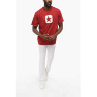Tricouri Converse pentru Barbati - Tricouri Converse Standard Fit Crew-Neck T-Shirt With Printed Logo Red Barbati (BM 17661085) - B-mall.ro