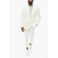 Sacouri Armani pentru Barbati - Sacouri Armani Emporio Jacquard Velour Blazer With Peak Lapel White Barbati (BM 17661109) - B-mall.ro