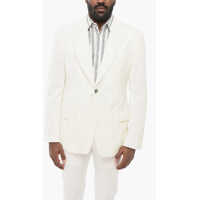 Sacouri Emporio Jacquard Velour Blazer With Peak Lapel Barbati