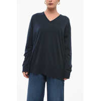 Pulovere V Neck Cotton Sweater Femei