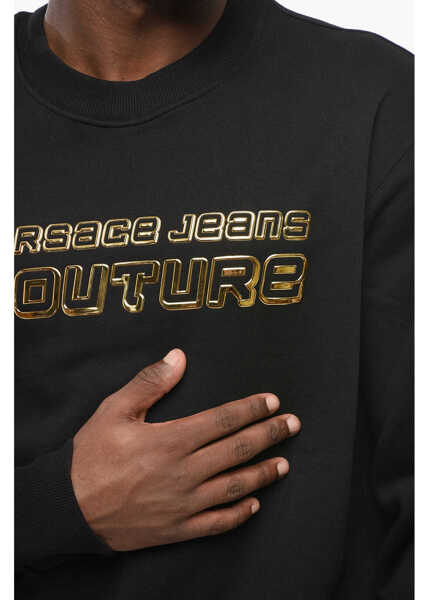 Bluze de trening Versace Jeans Couture Crew Neck Sweatshirt With Embossed Lam Logo Black Barbati (BM 17661127) 3
