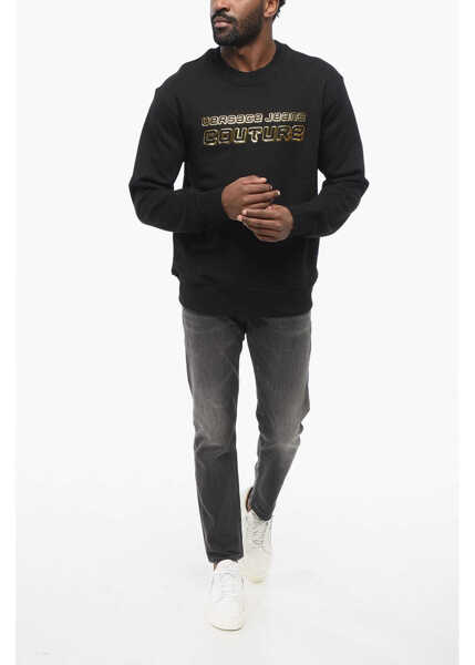 Bluze de trening Versace Jeans Couture Crew Neck Sweatshirt With Embossed Lam Logo Black Barbati (BM 17661127) 4
