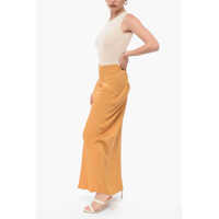 Fuste lungi Dama - Fuste lungi Calvin Klein Flared Skirt With Side Slit Orange Femei (BM 17661142) - B-mall.ro