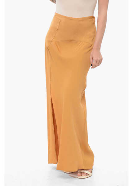 Fuste lungi Calvin Klein Flared Skirt With Side Slit Orange Femei (BM 17661142) 1