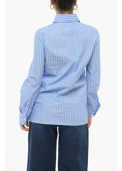 Camasi casual Department Five Striped Print Long Sleeved Shirt Light Blue Femei (BM 17661145) 2