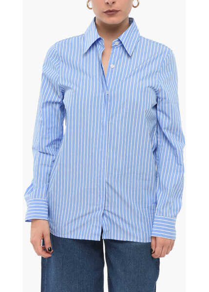 Camasi casual Department Five Striped Print Long Sleeved Shirt Light Blue Femei (BM 17661145) 1