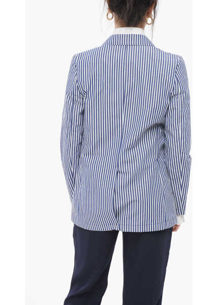 Sacouri Department Five Striped Ari Double-Breasted Blazer Blue Femei (BM 17661271) 2
