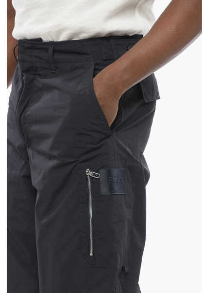 Pantaloni casual Fendi Nylon Cargo Pants With Hidden Closure Blue Barbati (BM 17661277) 3