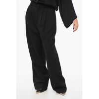Pantaloni office Pleated Wide Leg Pants Femei