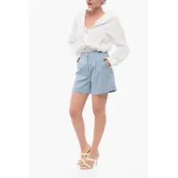 Imbracaminte Dama pagina 574 - Pantaloni scurti FEDERICA TOSI High-Waisted Pleated Skirts Light Blue Femei (BM 17661310) - B-mall.ro