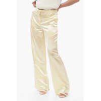 Pantaloni casual Satin Pleated Pants Femei