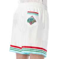 Pantaloni Casablanca pentru Barbati - Pantaloni Casablanca Casablanca Casa Way World Series Silk Shorts WHITE Barbati (BM 17662701) - B-mall.ro