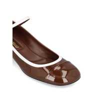 Pantofi cu toc Miu Miu Dama - Pantofi cu toc Miu Miu Miu Miu Heeled Shoes ROSEWOODWHITE Femei (BM 17663040) - B-mall.ro
