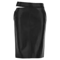 Fuste Fendi Leather Midi Skirt Femei