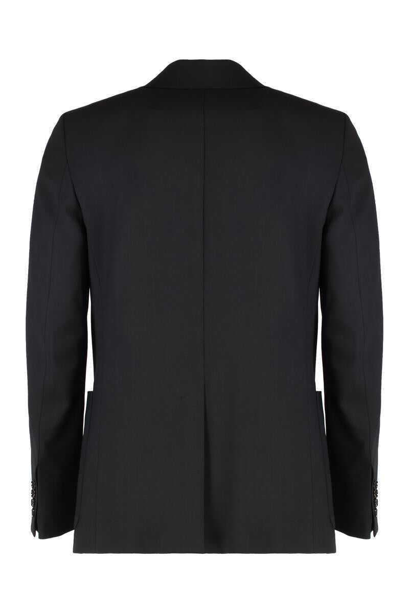 Sacouri AMI Paris AMI Paris Double-Breasted Wool Blend Blazer Black Barbati (BM 17665521) 2
