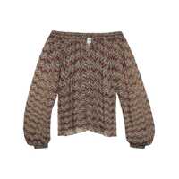 Bluze Isabel Marant Étoile Semi-Sheer Construction Geometric-Pattern Print Blouse Femei