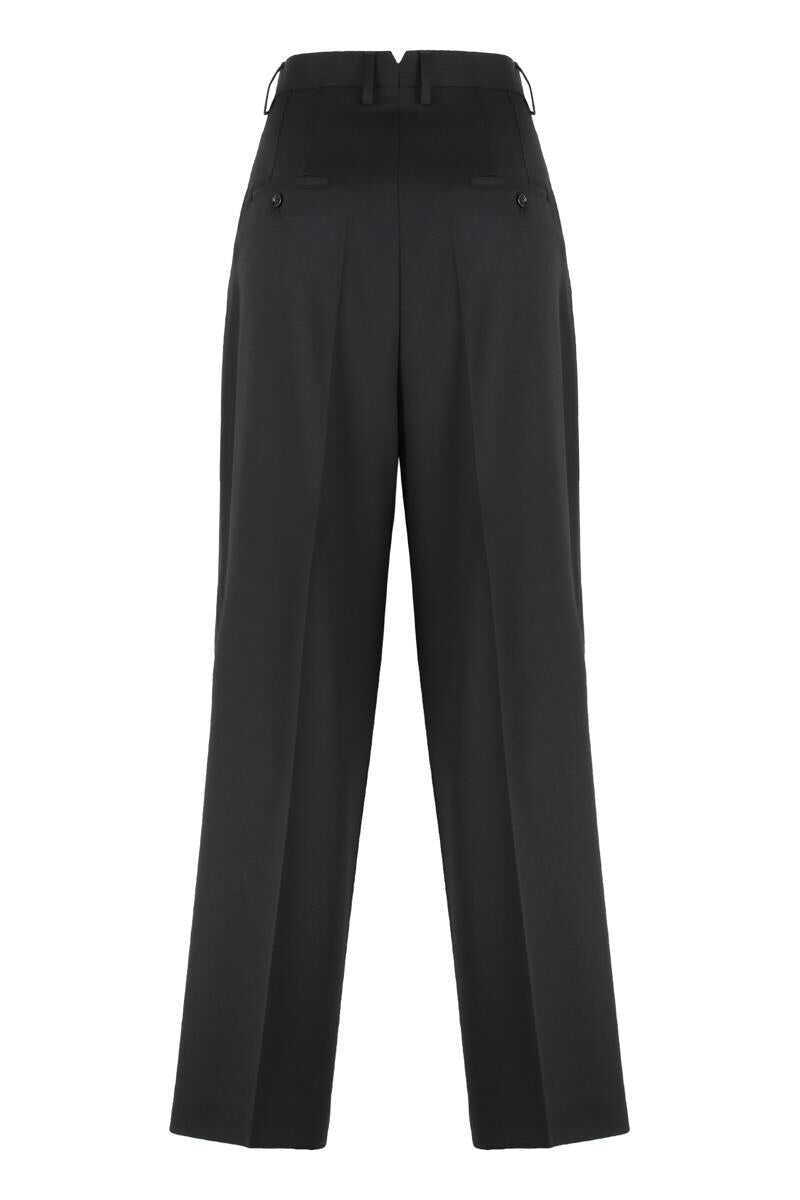 Pantaloni AMI Paris AMI Paris Virgin Wool Trousers Black Barbati (BM 17665578) 2