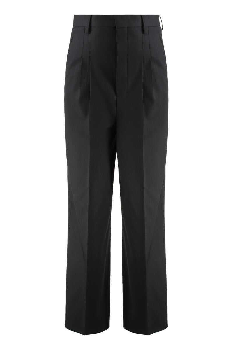 Pantaloni AMI Paris AMI Paris Virgin Wool Trousers Black Barbati (BM 17665578) 1