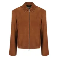 Geci Calvin Klein Calvin Klein Suede Leather Blouson Clothing
