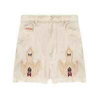 Pantaloni scurti Isabel Marant Étoile 'Lesia' Embroidered Denim Shorts Femei