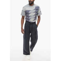 Pantaloni casual Dolce & Gabbana pentru Barbati - Pantaloni casual Dolce & Gabbana Single-Pleated Cotton Blend Cargo Pants Blue Barbati (BM 17667814) - B-mall.ro