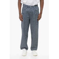 Pantaloni casual 5-Pocket Seigaiha Pants With Rainbow Motif Barbati