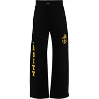 Pantaloni de trening Drawstringed Ankle Varsity Sweatpants With Flocked Prints Barbati