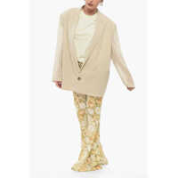 Imbracaminte Dama pagina 576 - Sacouri Philosophy Single Breasted Wool Blazer With Sheer Sleeves Green Femei (BM 17667844) - B-mall.ro