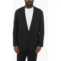Sacouri One-Button Jacket With Single Vent And Peak Lapel Barbati
