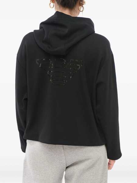 Bluze de trening Armani Emporio Zip-Up Hoodie With Coated Details Black Femei (BM 17667859) 3