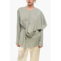 Bluze Wool Blend Blouse With Removable Draping Femei