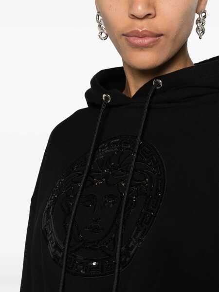 Bluze de trening Versace Cropped Fit Medusa Hoodie Black Femei (BM 17667883) 5