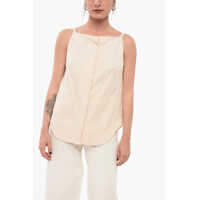 Bluze Loulou Studio Linen Blend Sleeveless Top