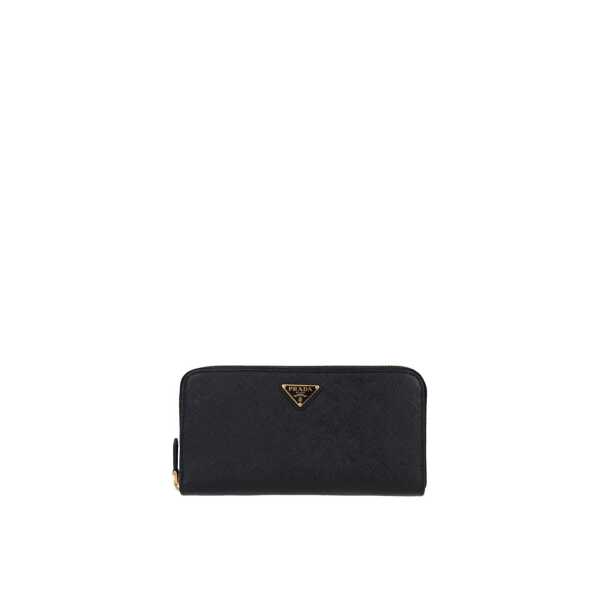 Portofele Prada Prada Leather Logo Wallet Black Femei (BM 17667945) 1