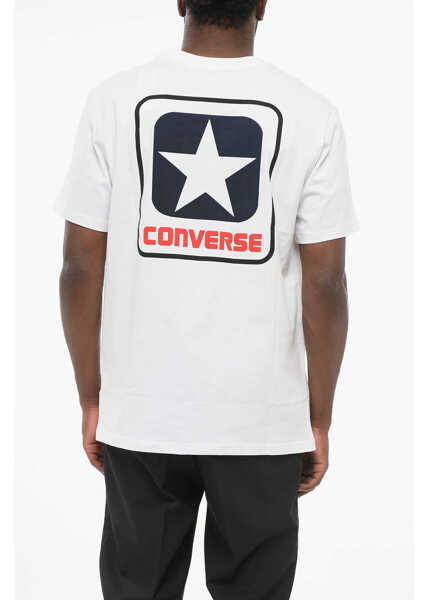 Tricouri Converse Standard Fit Crew-Neck T-Shirt With Back Maxi Print White Barbati (BM 17668000) 2
