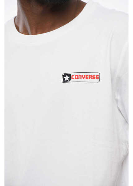 Tricouri Converse Standard Fit Crew-Neck T-Shirt With Back Maxi Print White Barbati (BM 17668000) 3