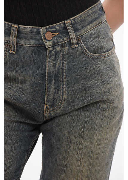 Pantaloni scurti Balenciaga Vintage Washed Denim Shorts With Raw-Cut Hem Blue Femei (BM 17668063) 3