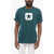 Converse Cotton Crew-Neck T-Shirt With Contrasting And Embossed Logo Green