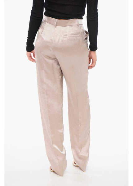 Pantaloni casual KRIZIA Satin Pleated Pants Pink Femei (BM 17668135) 2