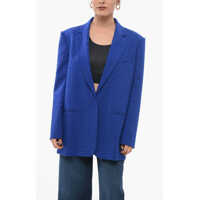 Sacouri Single-Breasted Blazer With Allover Rhinestones Femei