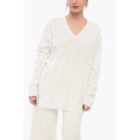 Pulovere V Neck Cotton Sweater Femei