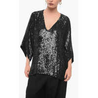 Bluze Long Sleeved Top With Allover Sequins Femei