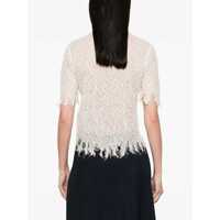 Topuri Alexander McQueen Dama - Bluze Alexander McQueen Spider Web Lace Top IVORY Femei (BM 17668390) - B-mall.ro