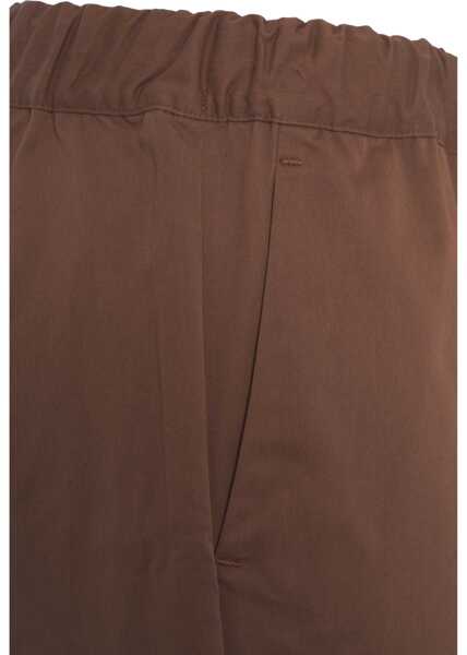 Pantaloni casual Semicouture Gabardine pants Buddy Brown Femei (BM 17668537) 4