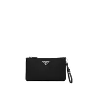 Genti de mana Prada Nylon Saffiano Wristlet Pouch Femei