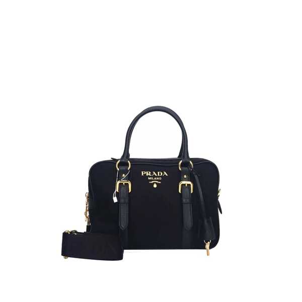 Genti de mana Prada Prada Logo Nylon Top Hand Bag Black Femei (BM 17668632) 3